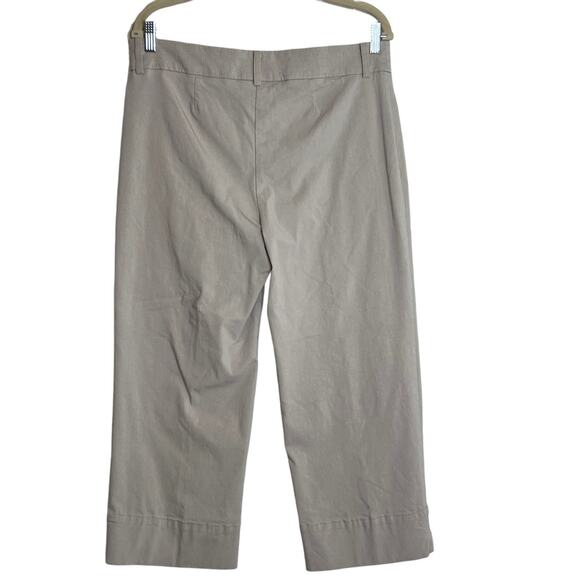 Chicos Womens Cropped Pants 2 (US 12) Beige Straight Leg Stretch Rayon Blend - Picture 3 of 5